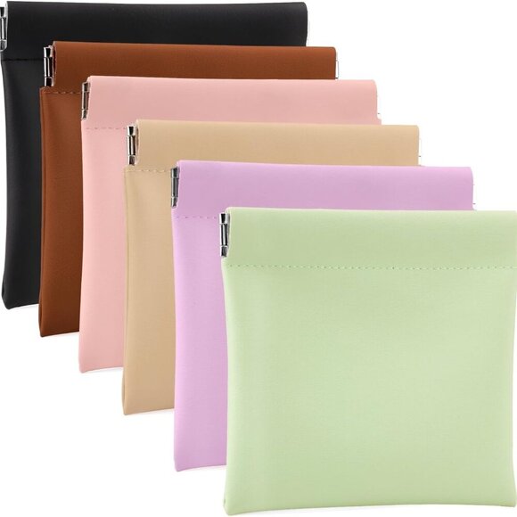 6 PCS Small Makeup Bag for Purse, Mini Portable Cosmetic Bags for Women, Coin Pu - Picture 1 of 9